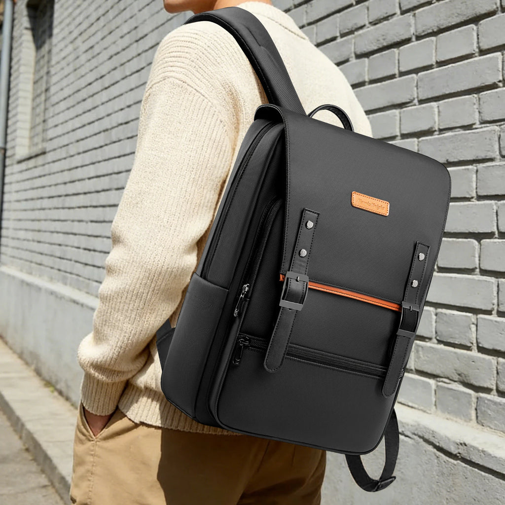 HK Stylish Business Backpack for Men Waterproof 15.6 inch Laptop Backpack Travel School Bag Large Capacity Daypack Computer Bag