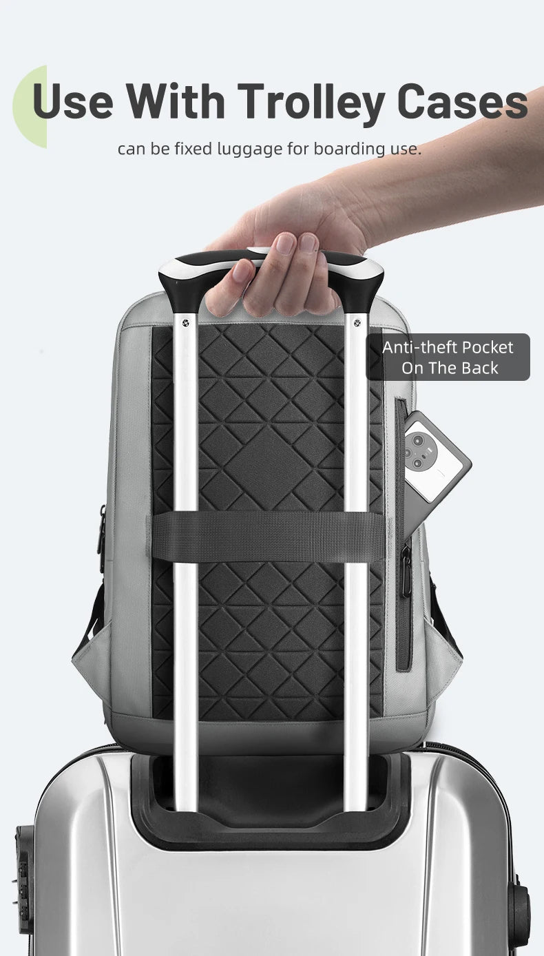 HK Large Commute Backpack Durable Casual Daypack Business Backpack Men Male Waterproof 15.6 Inch Laptop Bag Daily College Travel