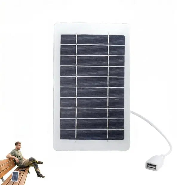 High Efficiency Portable USB Solar Panel Charger Safe Stable Fast Charging for Phones Fans Flashlights Outdoor Camping Travel