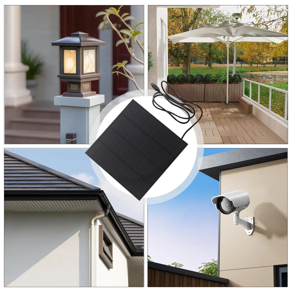 Solar Panel Charger 20W 12V Solar Power Battery Monitoring Camera Power Supply for Outdoor Backyard Shed Barn Garden Pathway