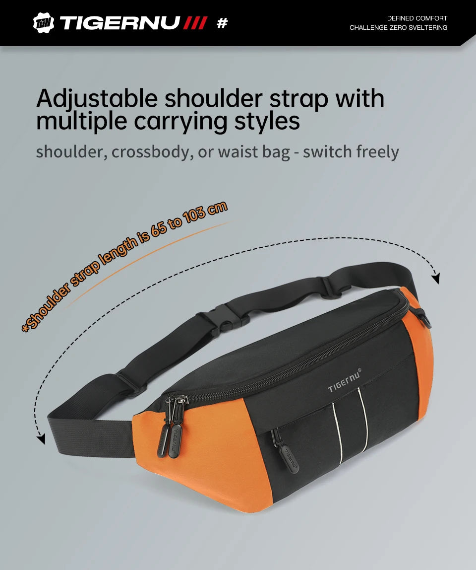 Tigernu Chest Bag For Men Fashion Shoulder Bag Multi-colors Bags Male Sling Bag Crossbody For Women Messenger Bags Boy Mini Bags