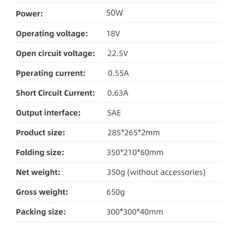 50W Solar Panel Trickle Charger For Car Battery Solar Battery Maintainer Car Truck Boat RV Motorcycle Marine Trailer Power Bank