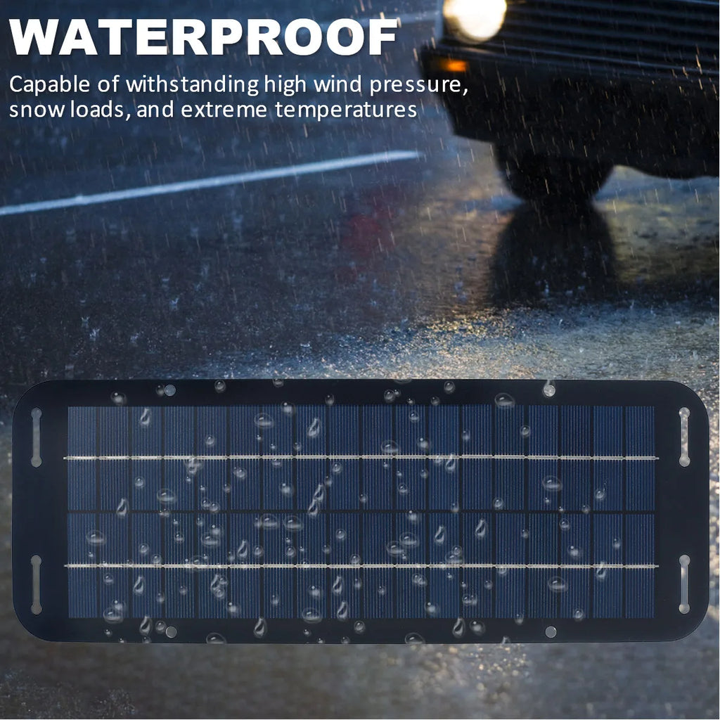 Solar Panel 12v Trickle Charger for Car Battery Solar Battery Maintainer Car Truck Boat RV Motorcycle Marine Trailer Power Bank