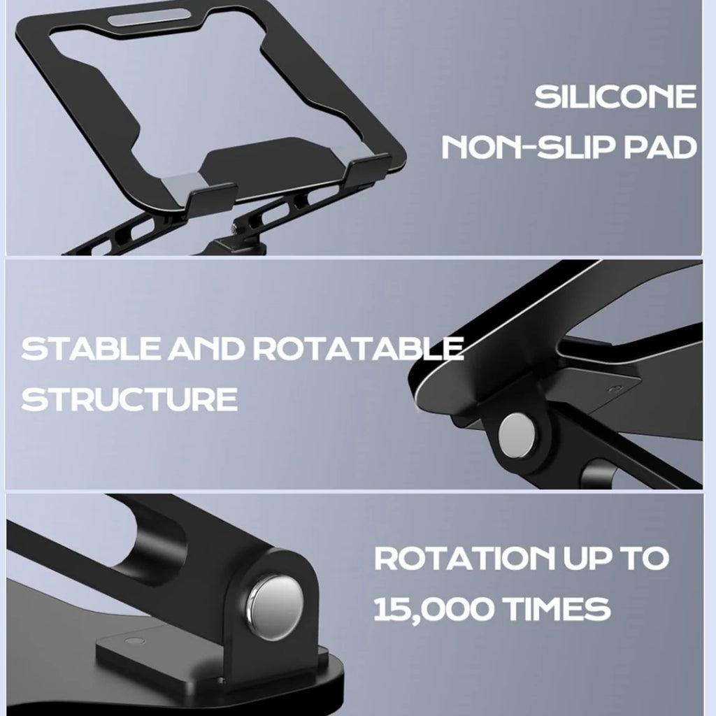 Phone Tablet Stand Adjustable Aluminum Alloy Laptop Tablet Up to 17" Laptop Portable Folding Stand Cooling Stand Support