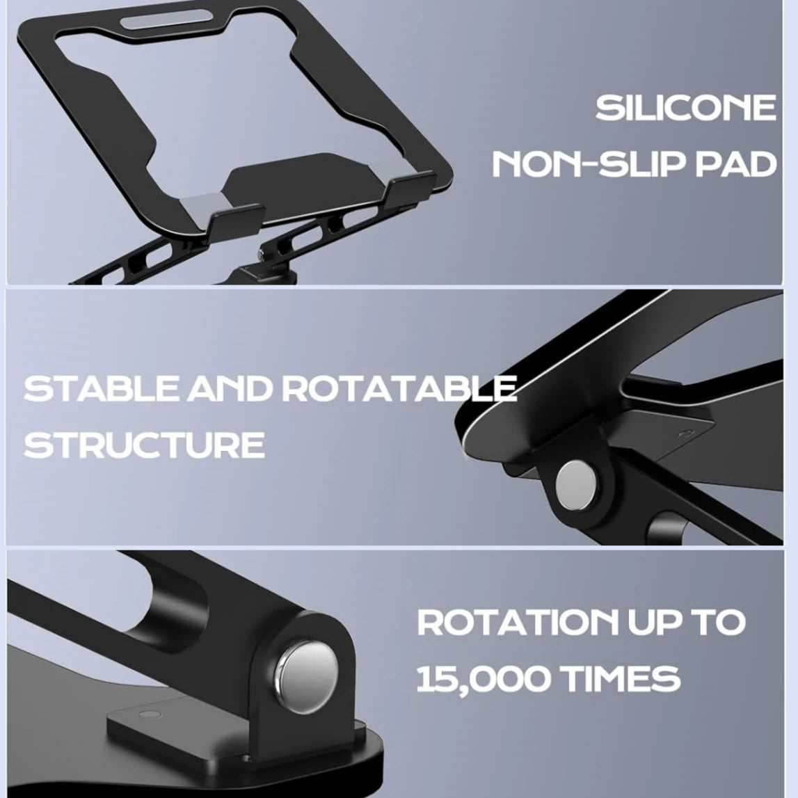 Phone Tablet Stand Adjustable Aluminum Alloy Laptop Tablet Up to 17" Laptop Portable Folding Stand Cooling Stand Support