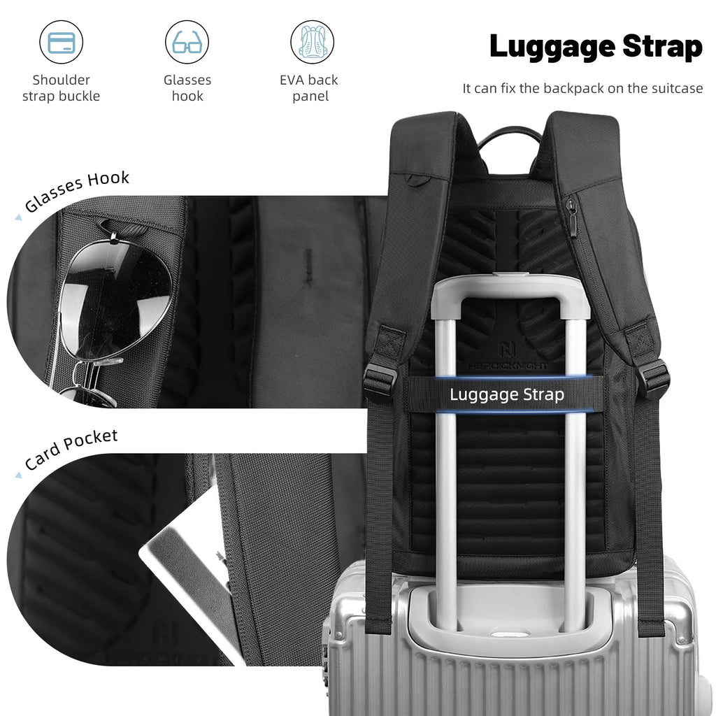 HK Slim 15.6" Laptop Backpack for Men Lightweight Business Backpack Anti-Theft Waterproof Travel School Men's Bag with USB Port