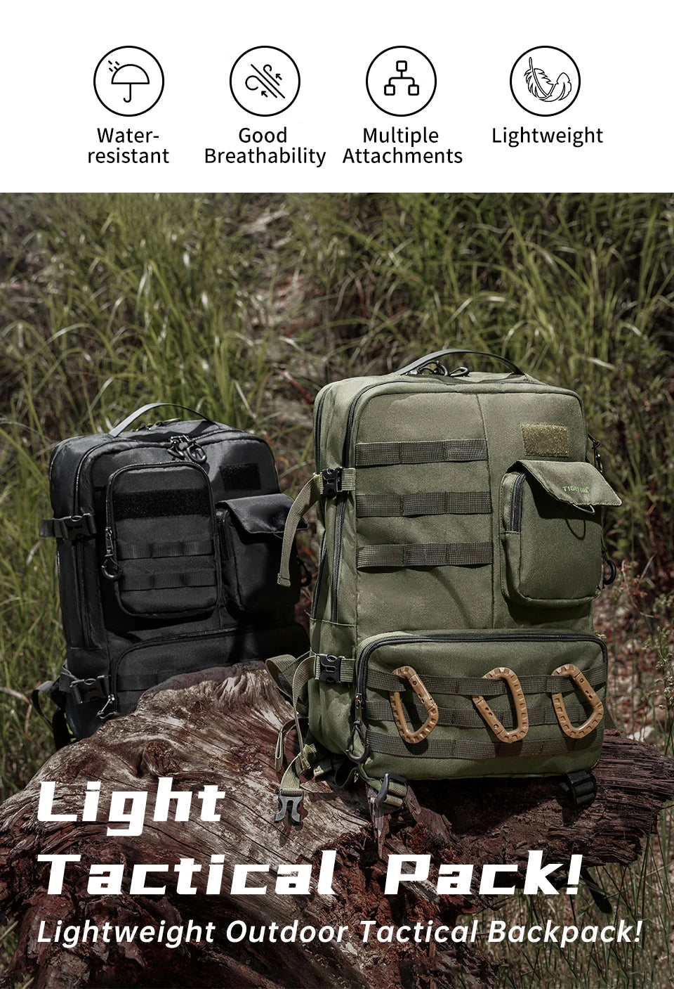 Tigernu Tactical Backpack Men Camping Trekking Fishing Bag Waterproof Rucksacks Travel Hunting Backpacks Outdoor Bags Knapsacks