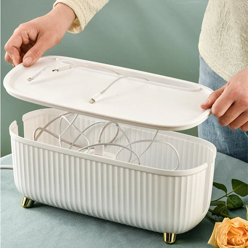 Nordic Plug Board Storage Box Cable Wire Organizer Case Socket Wireless WiFi Router Bracelet Desktop Data Line Plug Holder Shelf