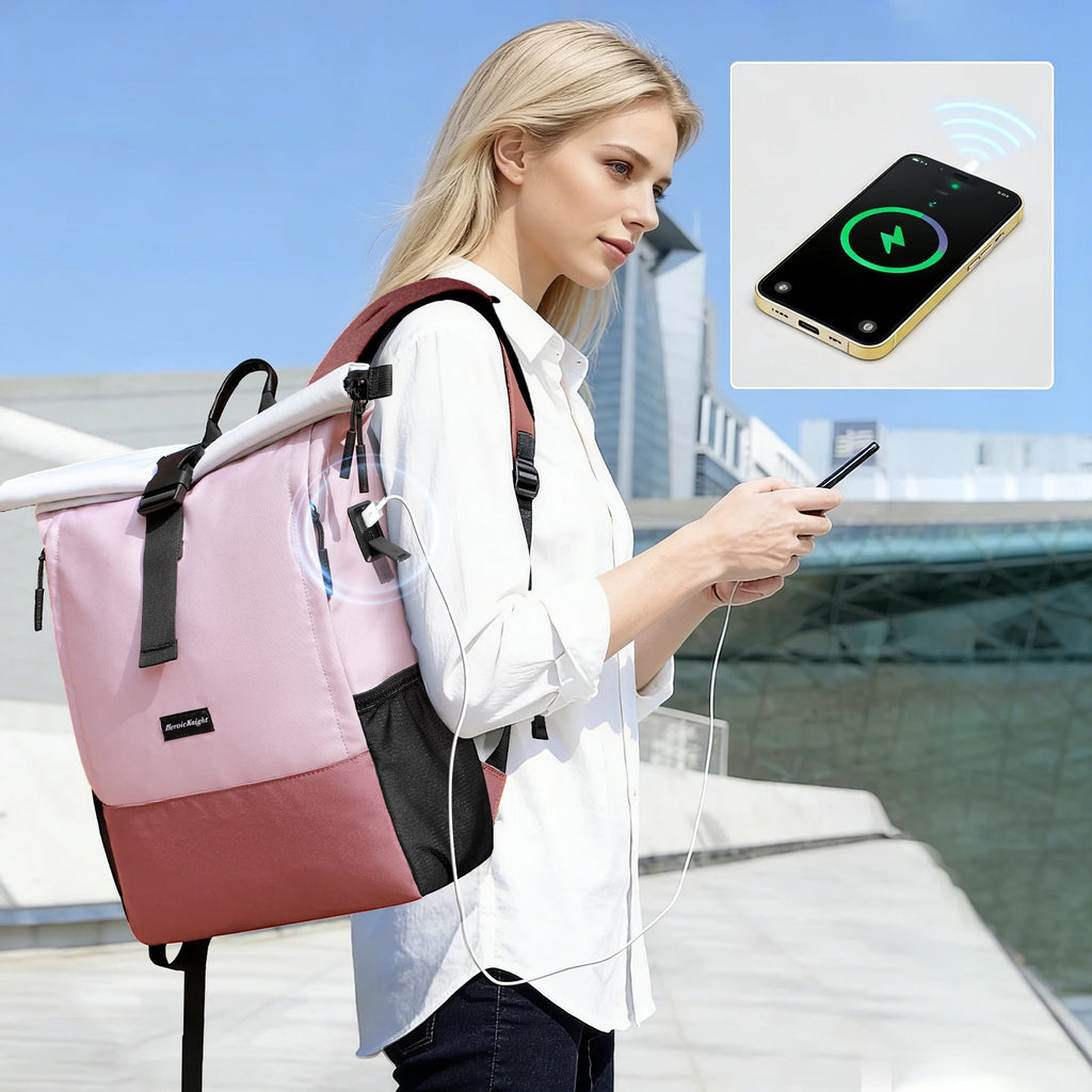 HK Large Capacity Travel Backpack Waterproof 15.6 inch Laptop Backpack With USB Charge Casual Business Travel Bag for Men Women