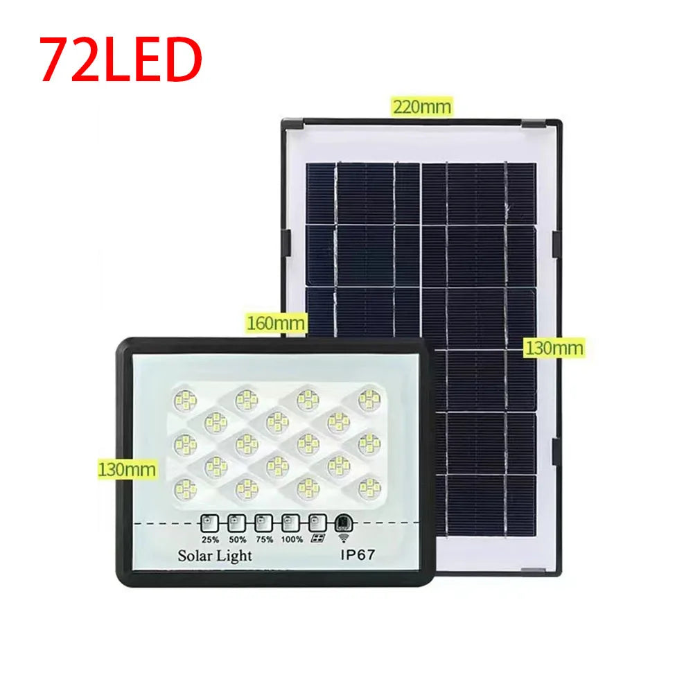 Solar Lamp Outdoor Waterproof Spotlights Solar Lights Remote Control Solar Floodlight Wall Street Garden Lights Sunlight