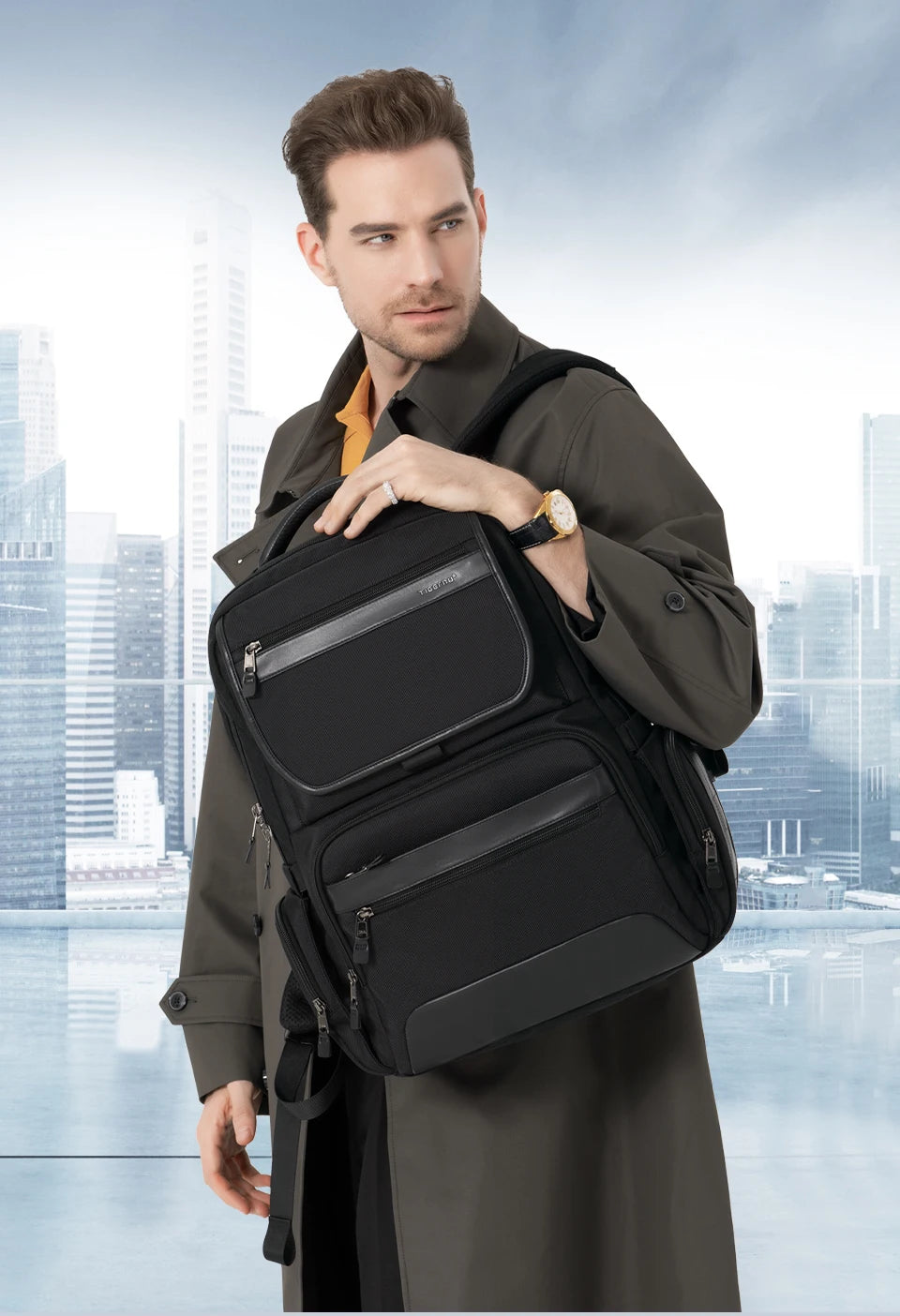 Tigernu Men Backpacks 14-15.6-17inch Laptop Backpack For Men Travel Backpacks Bags For College Business Male Backpacks Knapsack