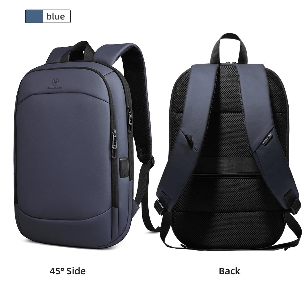 HK Business Backpack for Men 17 Inch Laptop Backpack with USB Port Slim Expandable Waterproof Travel Bag Large Work Computer Bag