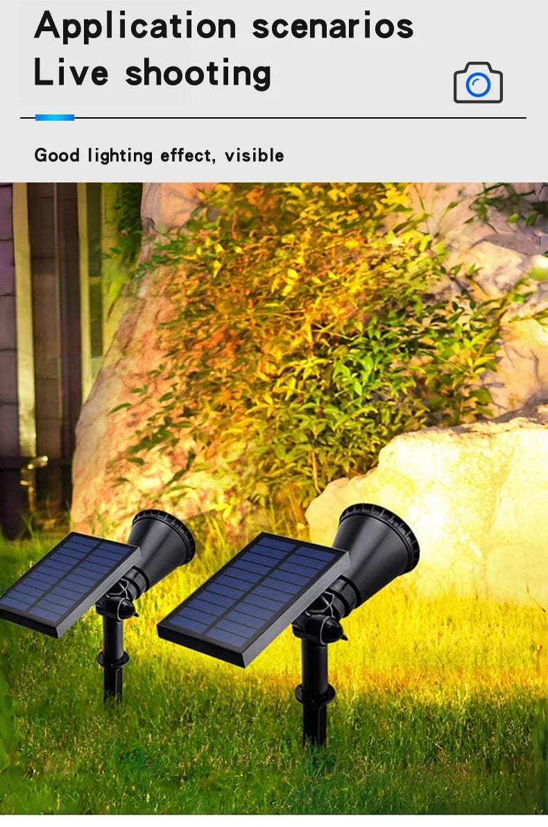 Solar lawn light, ground-mounted lamp, outdoor waterproof courtyard, villa garden, tree lighting, landscape spotlight