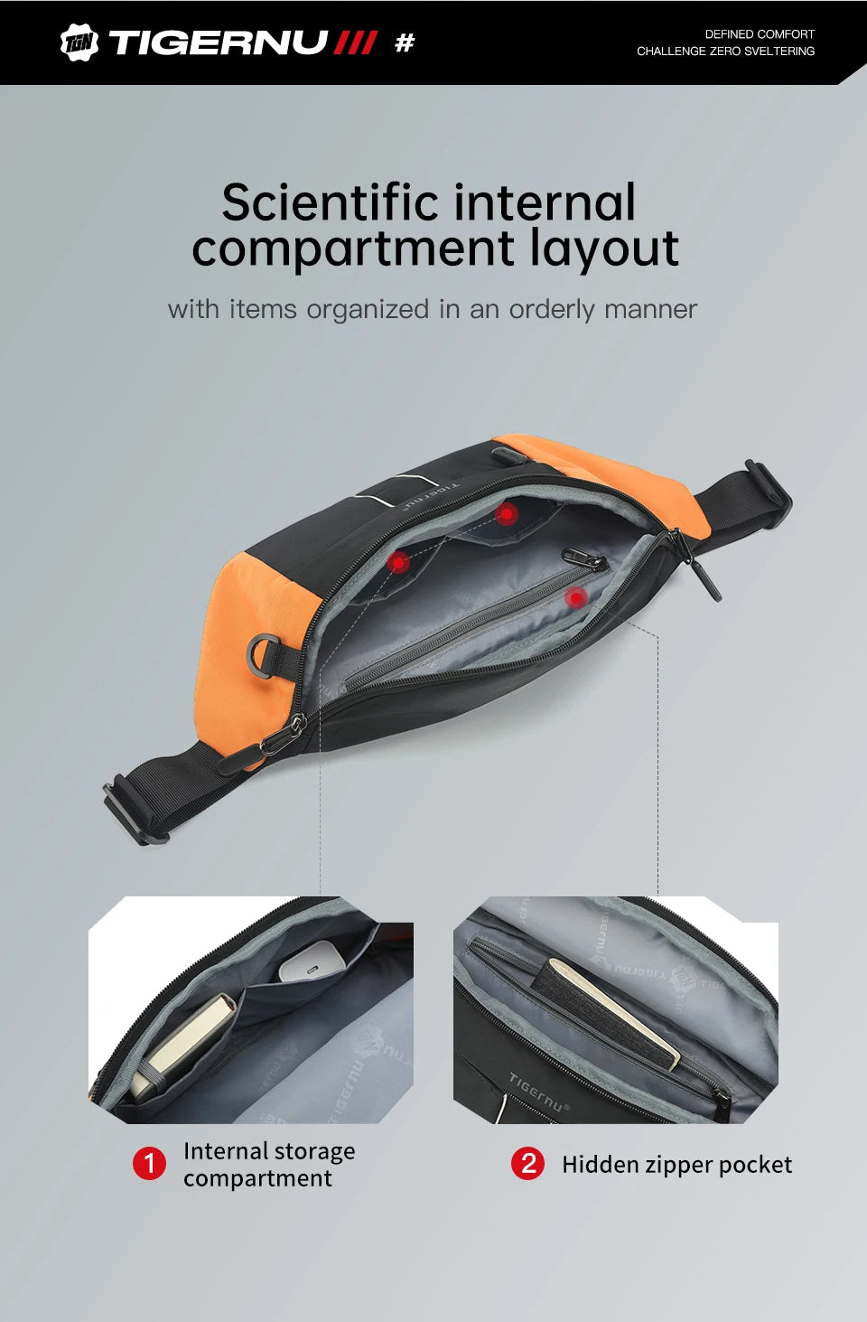 Tigernu Chest Bag For Men Fashion Shoulder Bag Multi-colors Bags Male Sling Bag Crossbody For Women Messenger Bags Boy Mini Bags