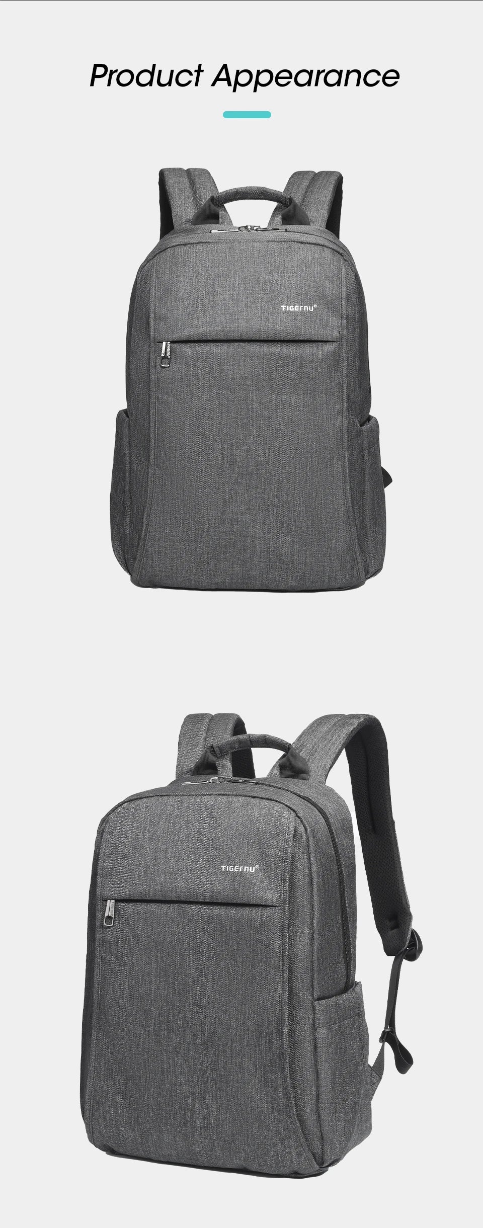 Tigernu Backpack Men Anti theft 15.6" Laptop Backpack Men Waterproof Bags Male Travel Backpack USB Charging School Backpack Bags