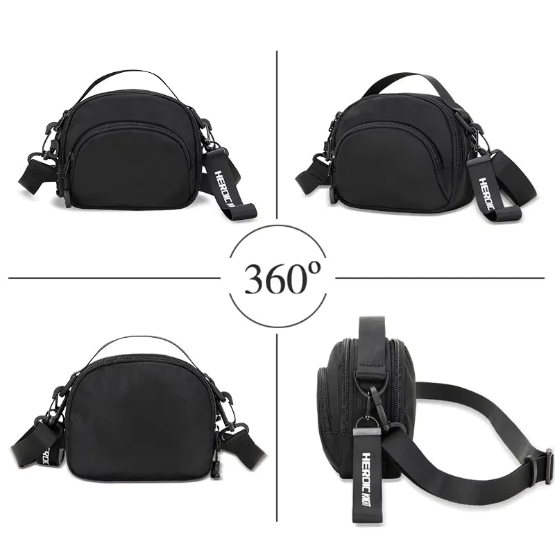HK Lightweight Crossbody Bags for Men Waterproof Shoulder Chest Bag Casual Daily Messenger Bag Small Phone Pouch Wallet Handbag