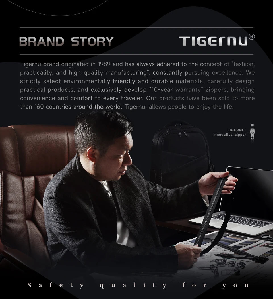 Tigernu Men Sling Chest Bag 7.9 Inch Tablet Crossbody Bag Anti Wrinkle Waterproof For Daily Travel