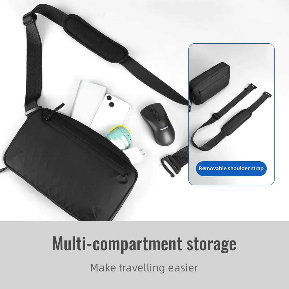 HK Ultra-light Crossbody Sling Bag Man Waterproof X-Pac Fabric Men's Shoulder Bag Outdoor Travel Phone Pouch for Hiking Trekking