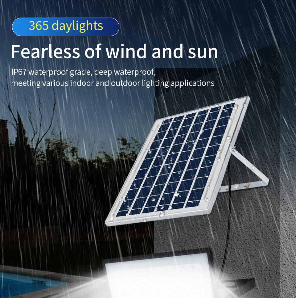 Solar Lamp Outdoor Waterproof Spotlights Solar Lights Remote Control Solar Floodlight Wall Street Garden Lights Sunlight