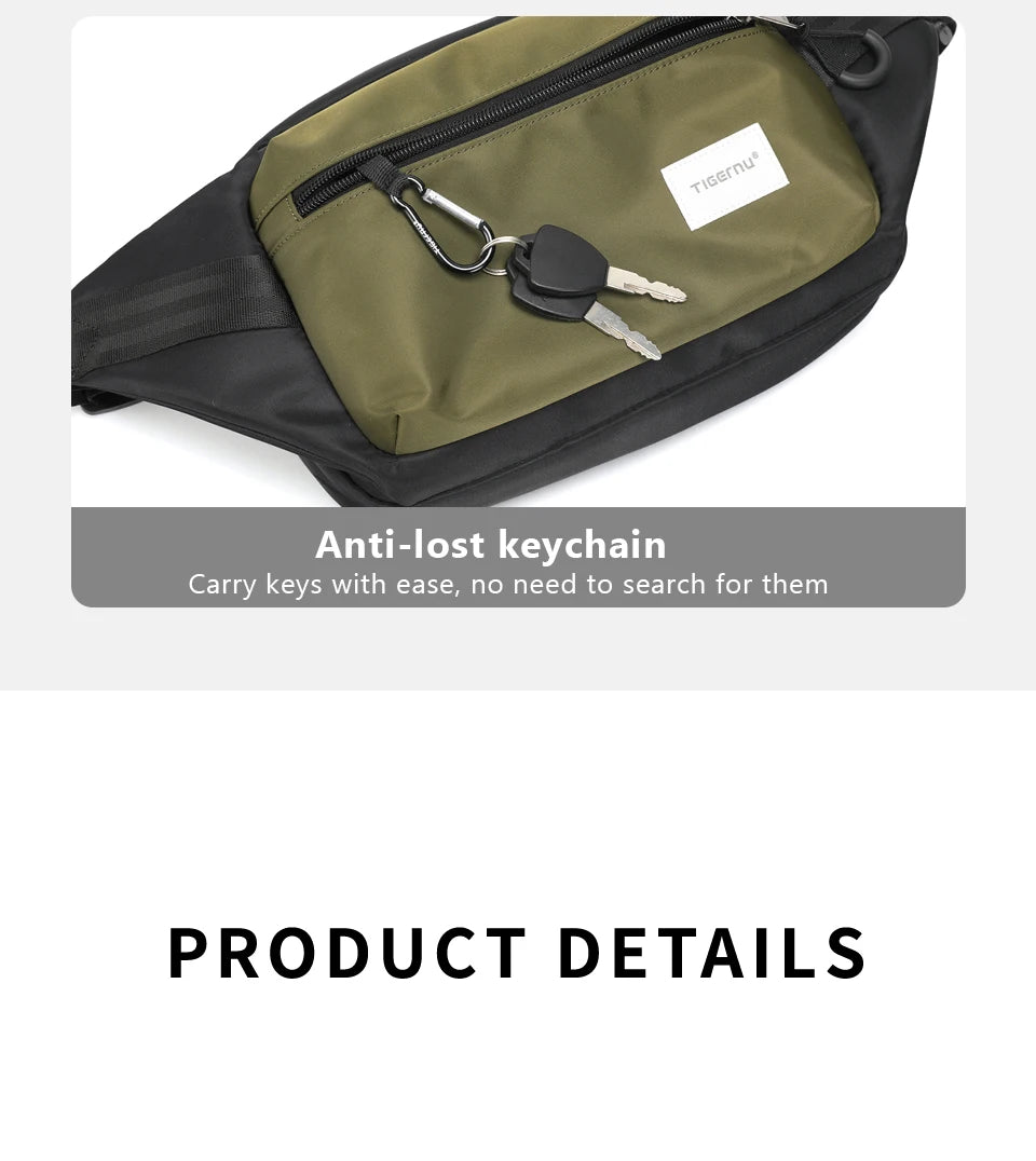 Tigernu Chest Bags For Men 7.9inch IPad Bag Lightweight Shoulder Bag Waterproof Crossbody Bag Male Mini Bags Sling Bag Handbag