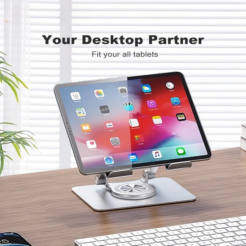 tablet Stand, Swivel Tablet Stand With 360 Rotating Base, Adjustable Tablet Holder For Drawing, Compatible With IPad Pro/Air