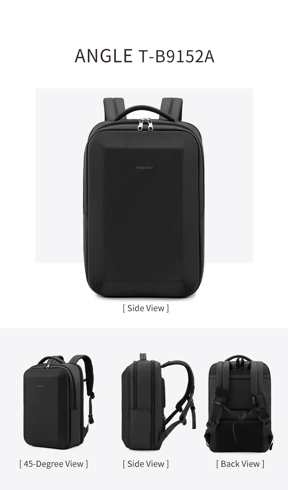 Tigernu Men Backpack 15.6 17inch Laptop Backpacks Bag Thin Backpack Anti-theft Bag Male Travel Backpack School Backpack Business