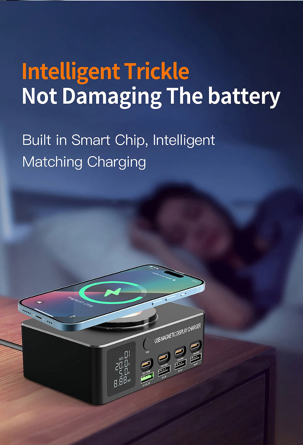 220W GaN USB Type C Fast Charger Portable QC3.0 140W Desktop Power Charging Station Charger For iPhone 16 15 Pro Max MacBook Air