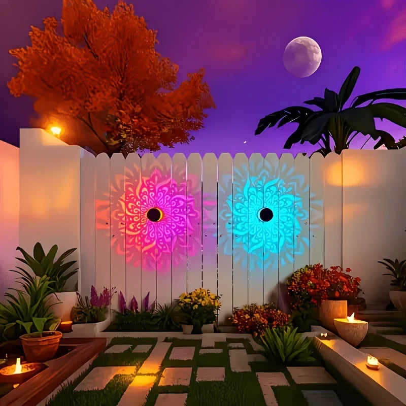 Solar Powered Sunflower Wall Light Outdoor Garden Decorative Sconce Patio Fence Pathway Landscape Night Lighting for Home