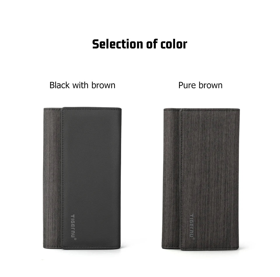 Tigernu Wallets Men Long Purses Male Handbags Coin Purse Cards Holder Oxford Billfold Wallet With Gift Box Money Clips Mens Bags