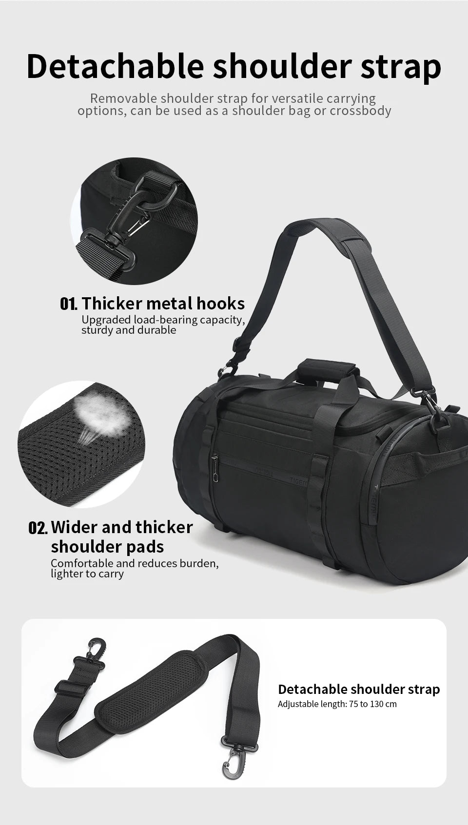 Tigernu Sports Bags Men Gym Bags For Fitness Training Outdoor WaterProof Bags Male Messenger Bag Travel Bags For Men Handbag Men