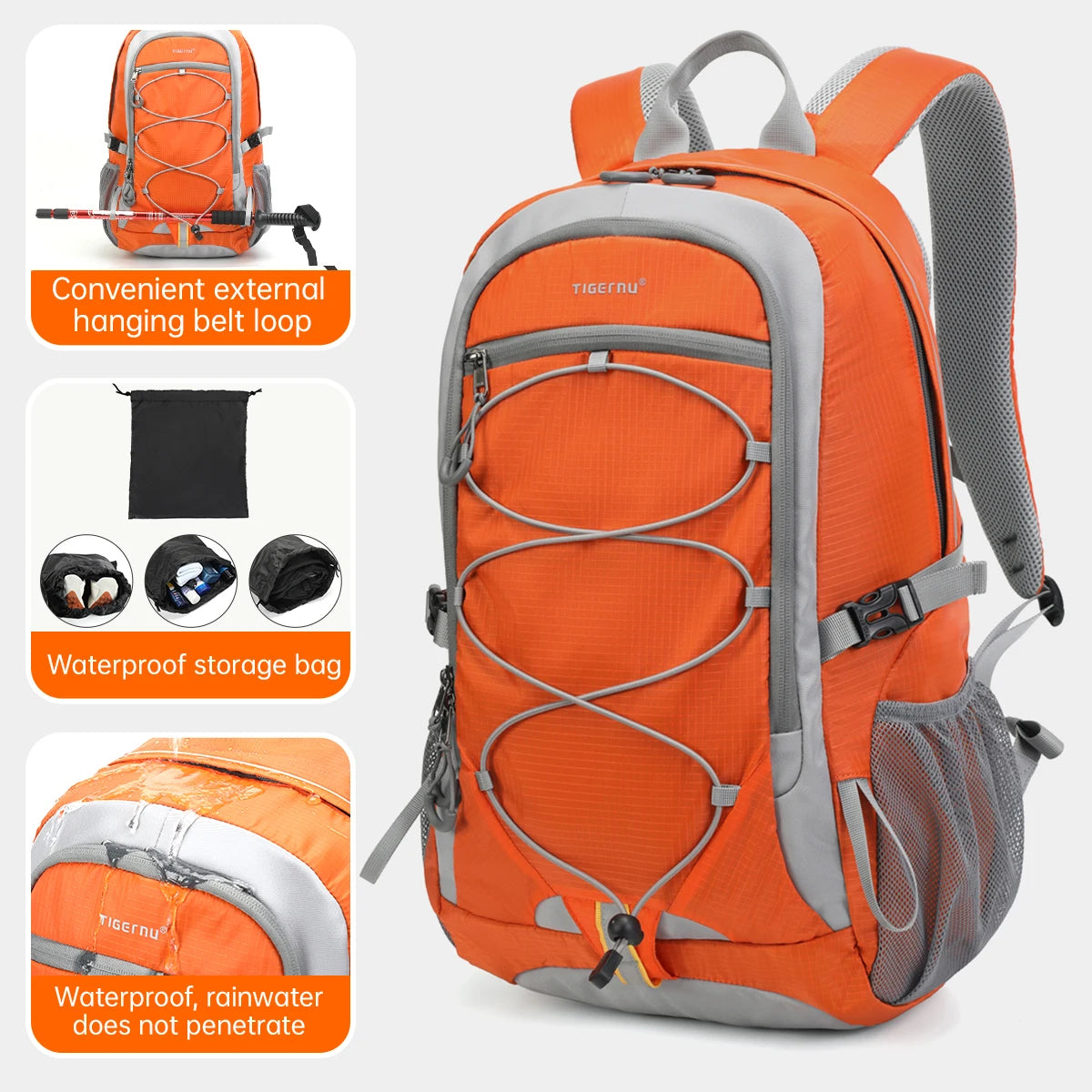 Tigernu Climbing Backpacks Men Outdoor Bag Waterproof Travel Backpack Women Light Sport Backpack Bag For Men Hiking Bag Rucksack
