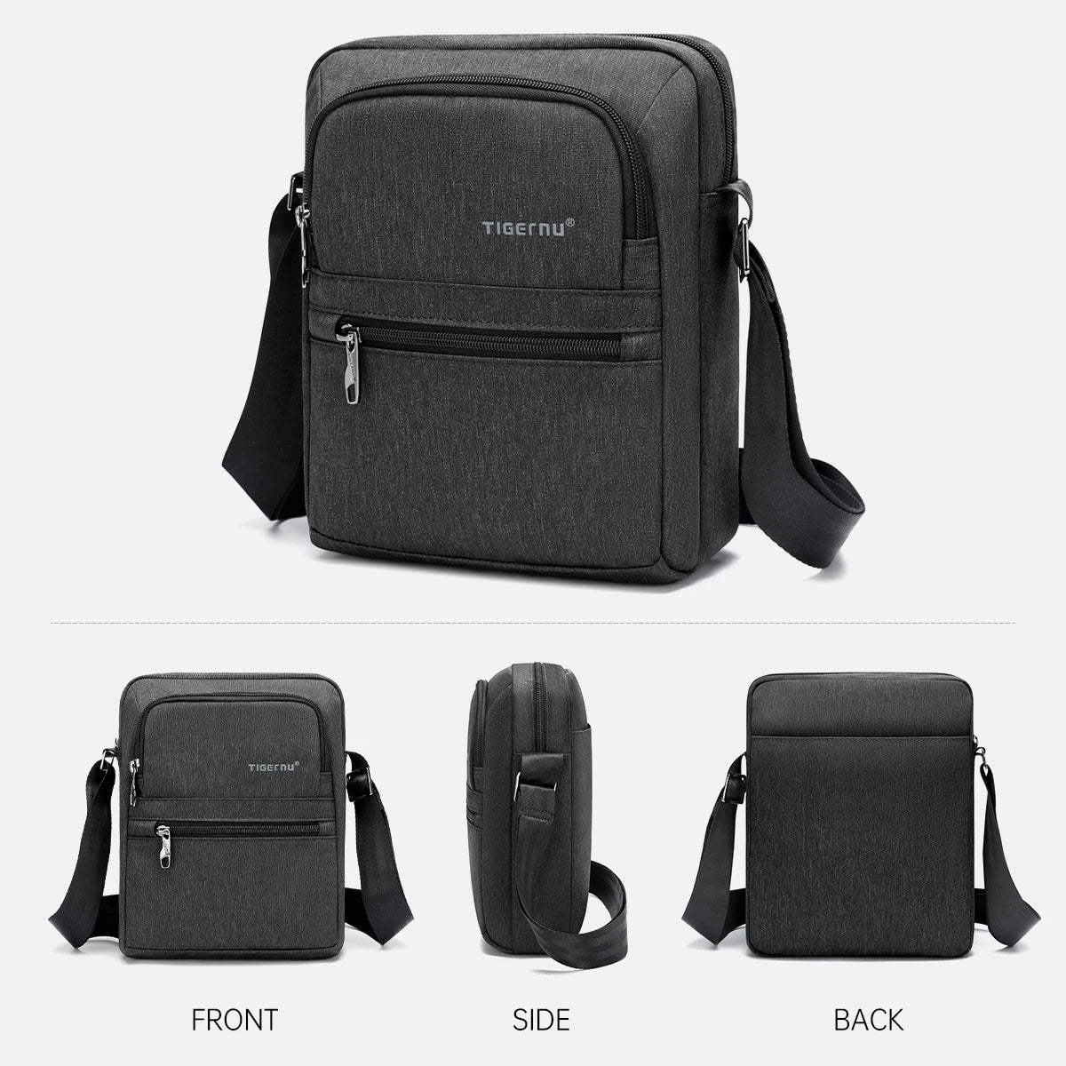 Tigernu Men's Messenger Bags Men Mini Bag For Business Shoulder Bag Male Casual Crossbody Bag College Travel Sling Bags For Men