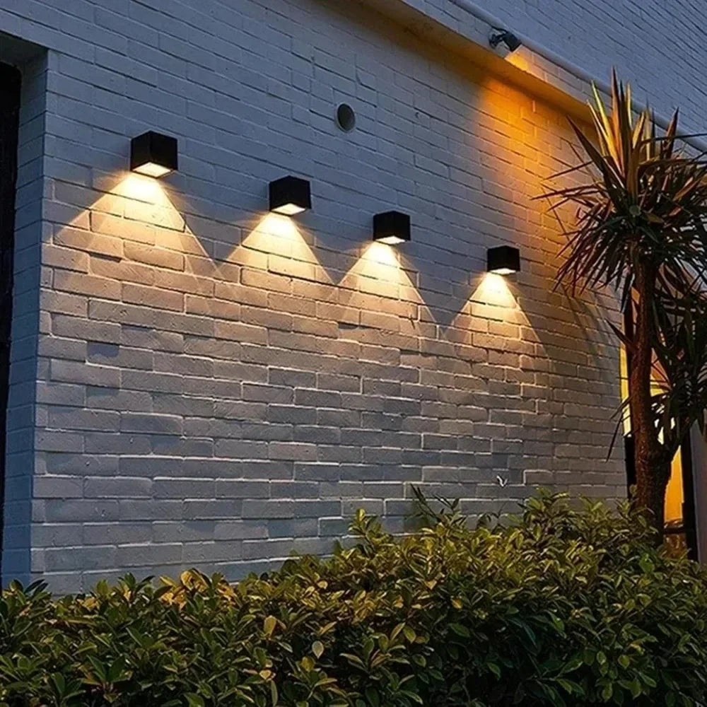 Solar Lights for Outdoor Solar Wall Lights Garden LED Solar Light Wireless Waterproof Fence Lighting for Porch Path Garage