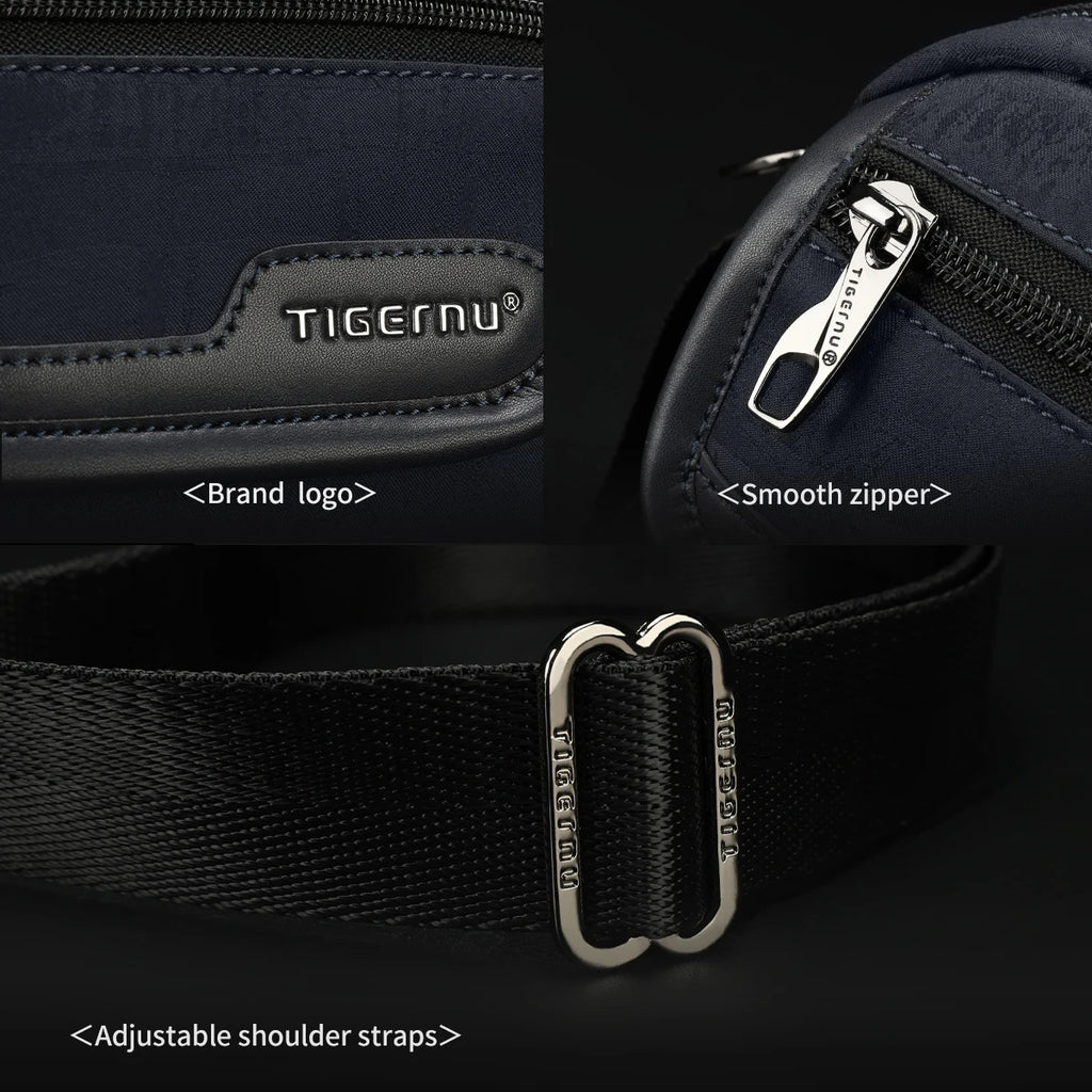 Tigernu Men's Shoulder Bag Light Weight Mini Crossbody Bags Casual Travel Sling Bag College Messenger Bags For Men Retro Series