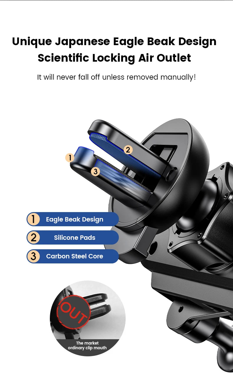 Gravity Car Phone Holder Air Vent Mount Cell Phone Holder in Car Mobile Support For iPhone 13 12 Xiaomi Universal GPS Stand