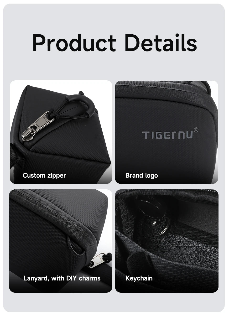 Tigernu Small Storage Bag For Travel Clutch Bag Men Handheld Bags Waterproof TPU Bags Male Portable Bag For PTZ Camera POCKET 3