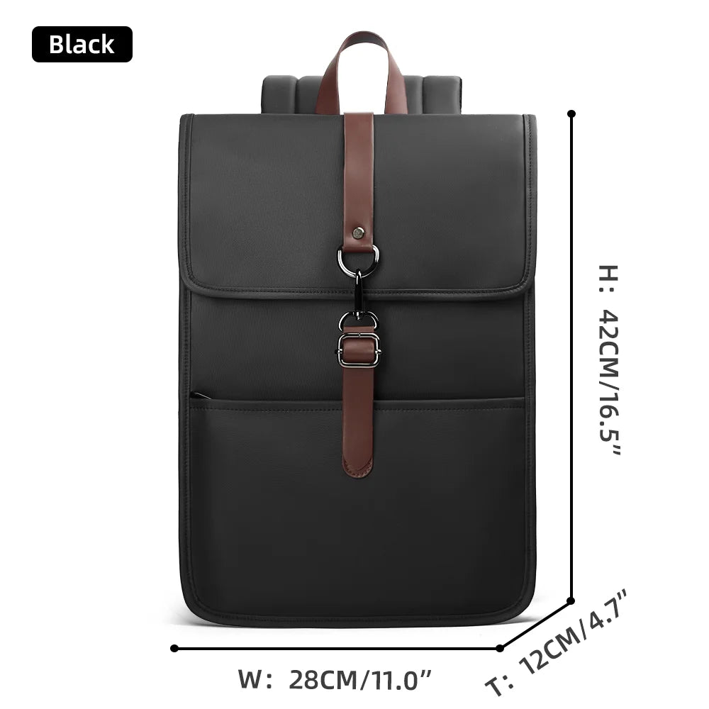 HK Classic Business Backpack For Men Casual 15.6 Inch Laptop Bag With USB Waterproof College School Bags Work Office Rucksacks
