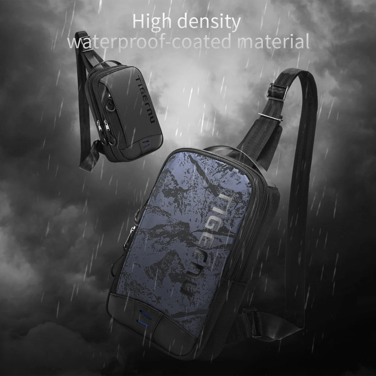 Tigernu Chest Bags For Men Cool Style Men Shoulder Bag 9.7inch IPad Bag Casual Male Crossbody Bag Lightweigt Mini Bags Messenger