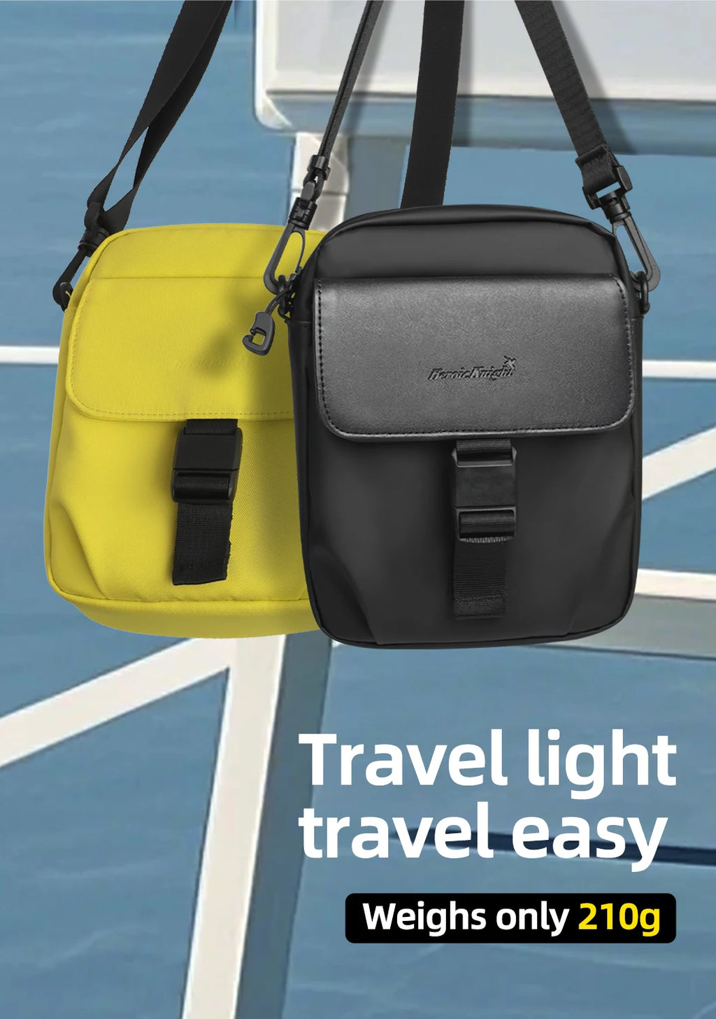 HK Men's Side Shoulder Bag Water-resistent Crossbody Bag For Men Travel Passport Wallet Mini Cell Phone Bag Pouch Sling Packs