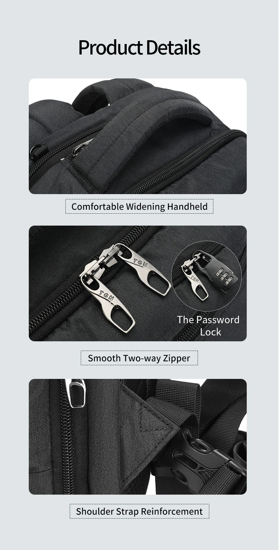 Tigernu Anti Theft Men Backpacks USB Charger Mochila 15.6inch Laptop Backpack Travel Backpacks Casual College Schoolbag Knapsack