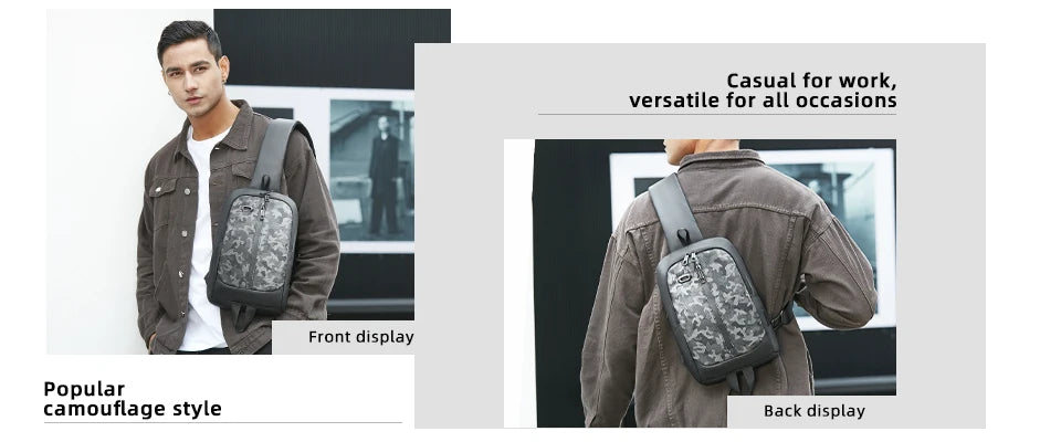 HK Business Crossbody Bag For Men Portable Shoulder Messenger Bags Male Waterproof Travel Short Trip Chest Bag For 11 Inch iPad