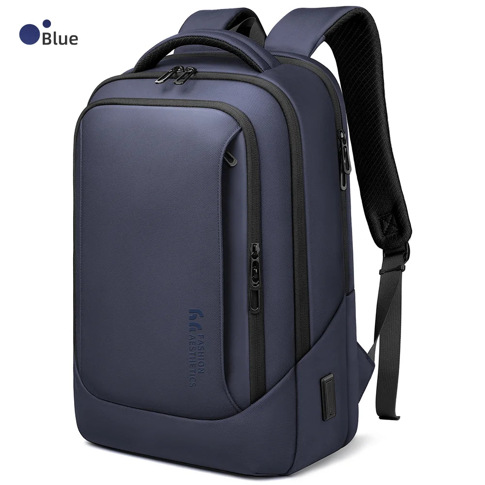 HK Casual Travel Backpack for Men 15.6 inch Laptop Backpack with USB Charging Port Waterproof Daypack Computer Bag for Business