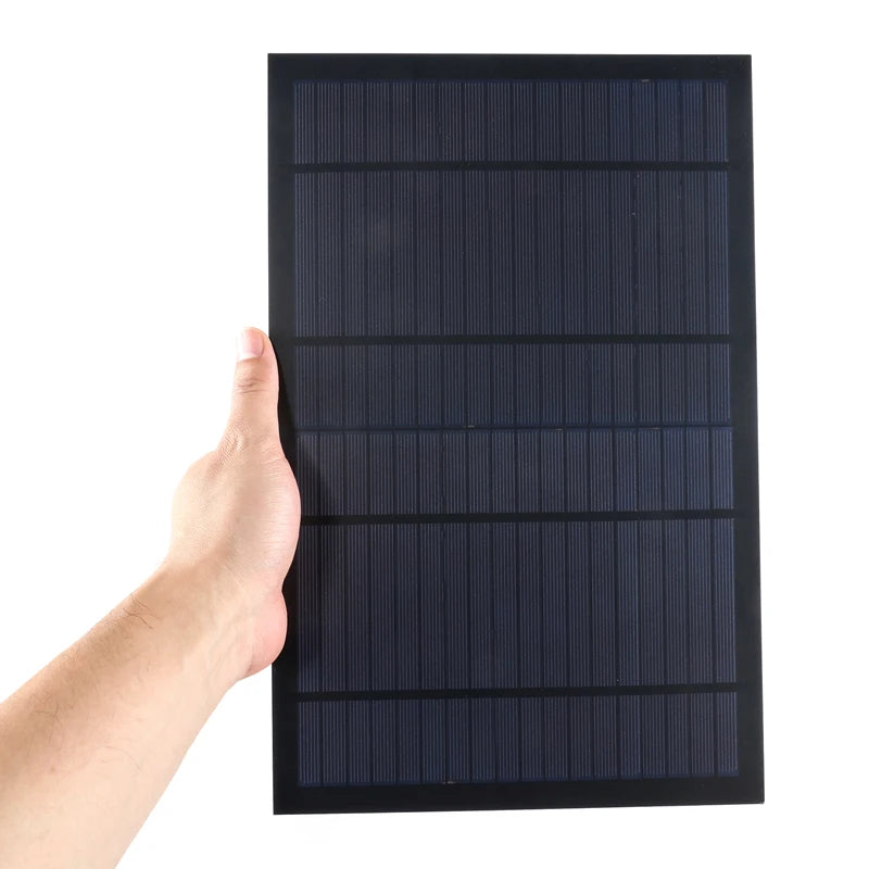 6V 9V 18V Solar Panel Outdoor DIY Battery Charger Portable 2W 6W 10W Solar Cell USB Power Bank for Mobile Phone Hiking Camping