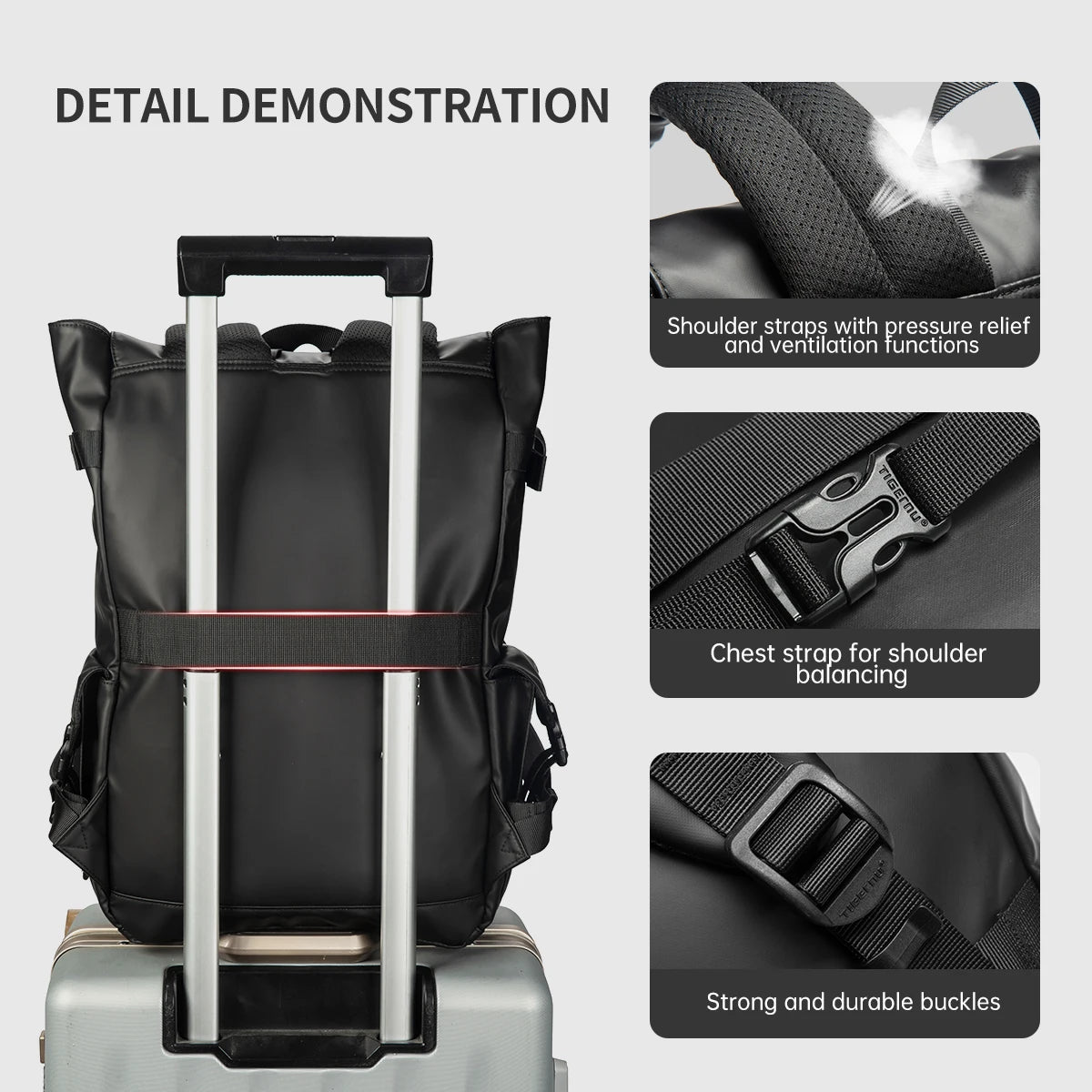 Tigernu Men‘s Backpack Youth School Backpacks Fashion Cabin Backpack For Men 15.6inch Laptop Backpacks Travel Mochilas Knapsack