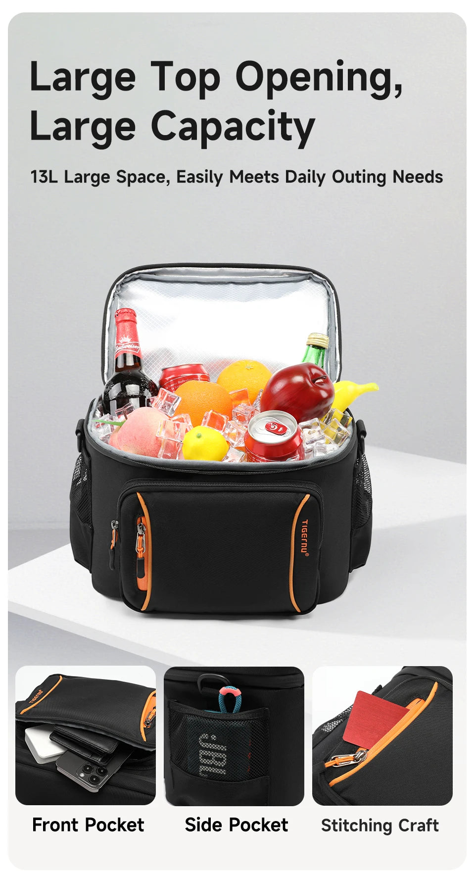 Tigernu Lunch Bags For Insulated Leakproof Cooler Bag Waterproof Women's Bag Ice Pack Cold Storage Bag Picnic Lunch Boxes School
