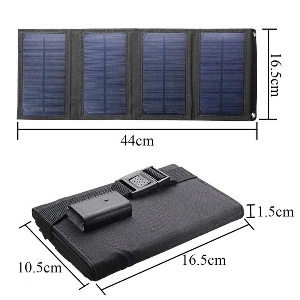 Portable USB Foldable Solar Panel, Folding Solar Panels For Travel, Mobile Phone Charging Bank Flashlight  Fan  Mobile Phone Ba