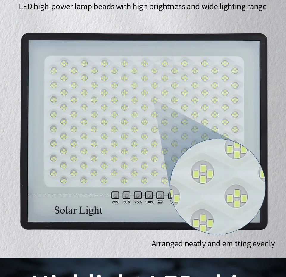 Solar Lamp Outdoor Waterproof Spotlights Solar Lights Remote Control Solar Floodlight Wall Street Garden Lights Sunlight