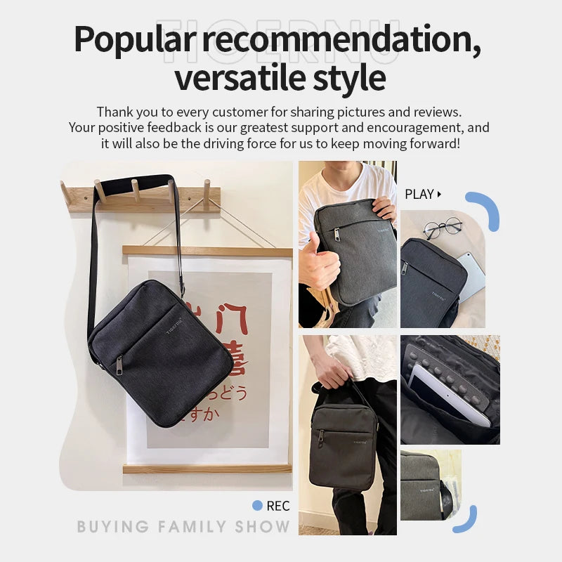Tigernu HOT SELLING Bags For Men Messenger Bag Casual Shoulder Pack Male Crossbody Bolsa Mini Bag Sling Bags Ipad Travel Package