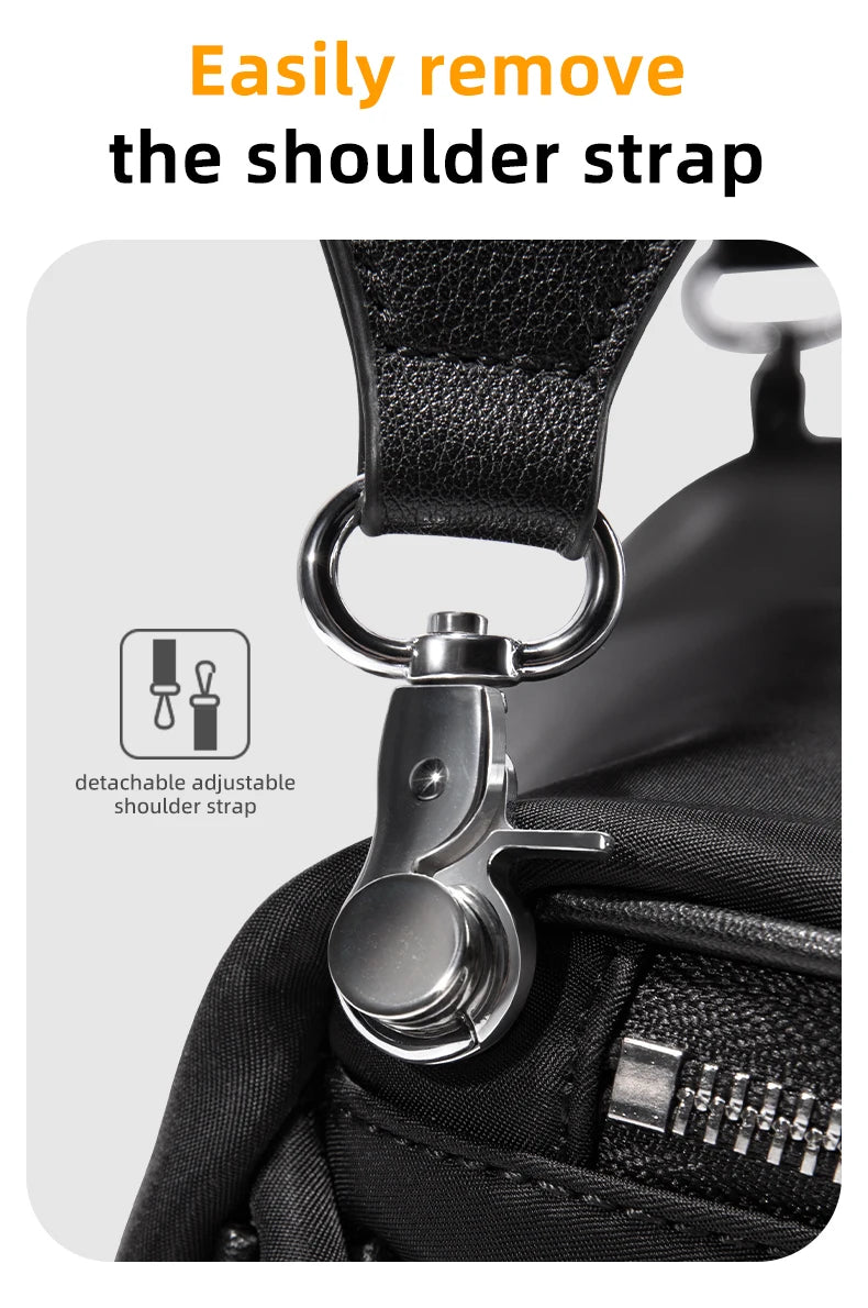 HK Casual Men's Shoulder Bag Waterproof Crossbody Bag Oxford Lightweight Messenger Bag Travel Hiking Cycling Chest Pack Satchel