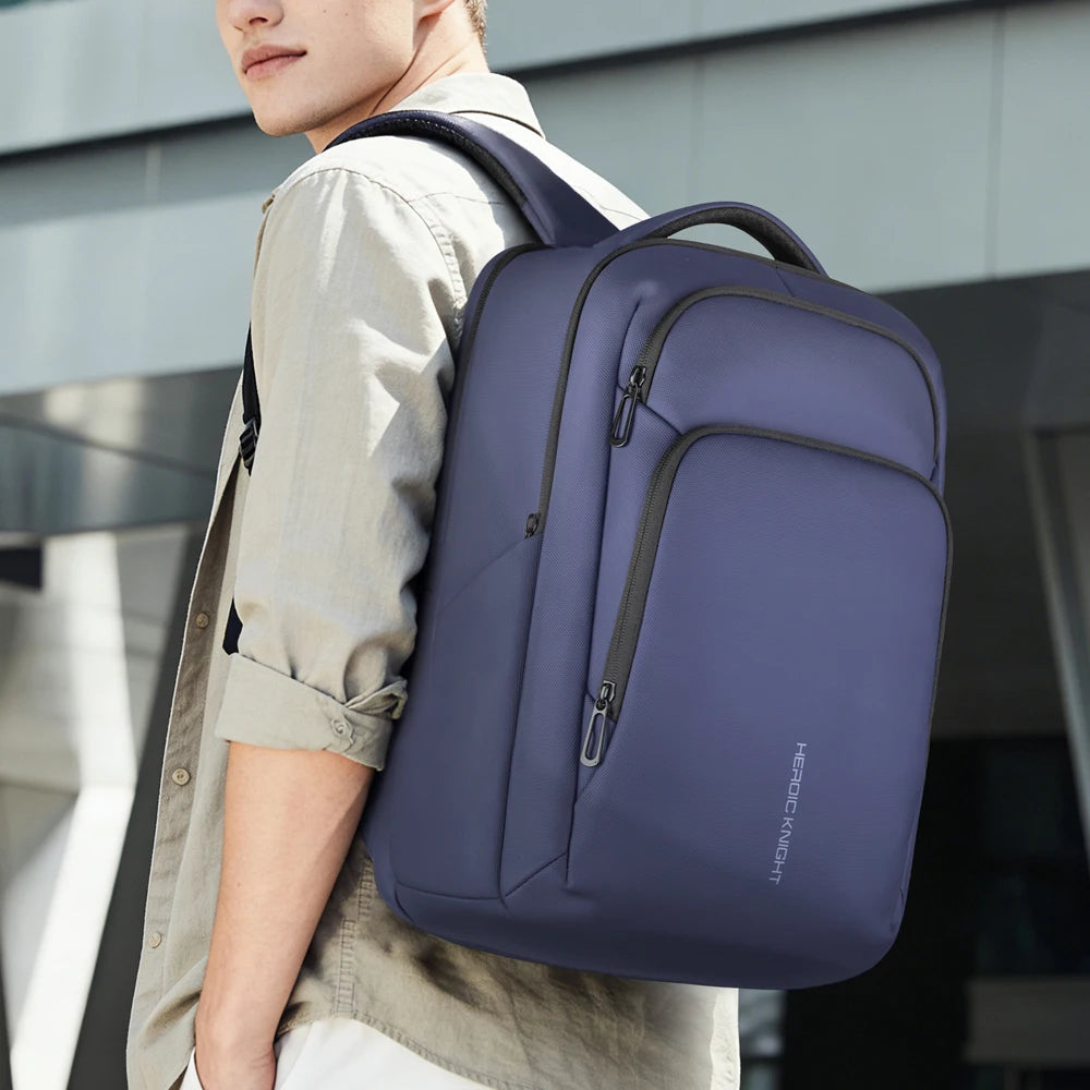 HK Business Travel Backpack Men Waterproof  17.3 Inch Laptop Backpack with USB Port Casual Daypack for Work College Computer Bag